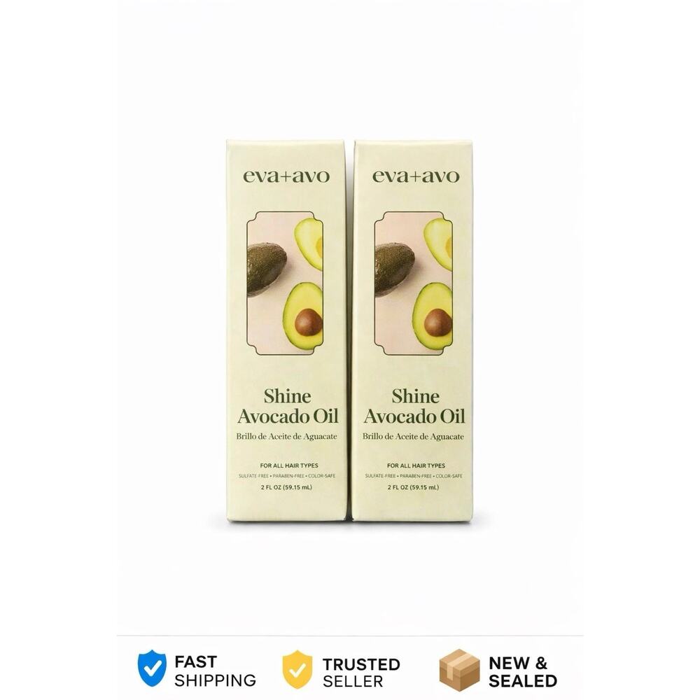 Eva+AvO Shine Avocado Oil Hair Spray 2oz 2 Pack Gloss Frizz Control